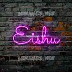 eishu in Pink Neon style - 3D name wallpaper