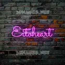 eitoheart in Pink Neon style - 3D name wallpaper