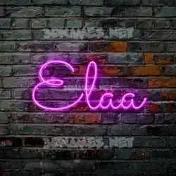 elaa in Pink Neon style - 3D name wallpaper