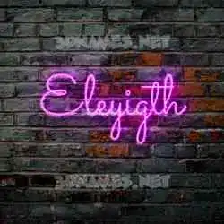 eleyigth in Pink Neon style - 3D name wallpaper