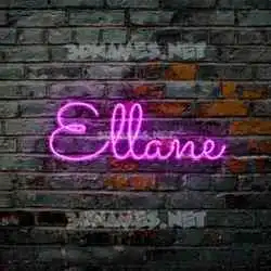 ellane in Pink Neon style - 3D name wallpaper