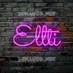 ellti in Pink Neon style - 3D name wallpaper