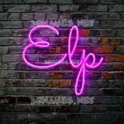 elp in Pink Neon style - 3D name wallpaper