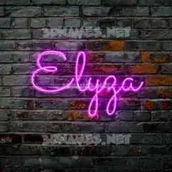 elyza in Pink Neon style - 3D name wallpaper