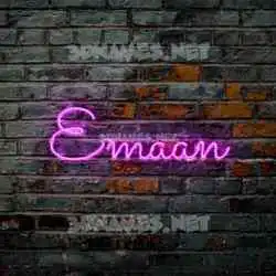 emaan in Pink Neon style - 3D name wallpaper