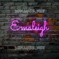 emaleigh in Pink Neon style - 3D name wallpaper