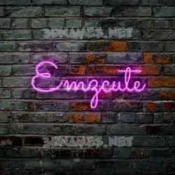 emzcute in Pink Neon style - 3D name wallpaper