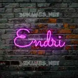 endri in Pink Neon style - 3D name wallpaper