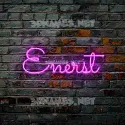 enerst in Pink Neon style - 3D name wallpaper