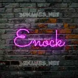 enock in Pink Neon style - 3D name wallpaper