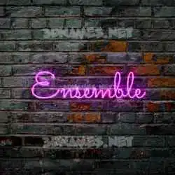 ensemble in Pink Neon style - 3D name wallpaper