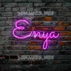 enya in Pink Neon style - 3D name wallpaper