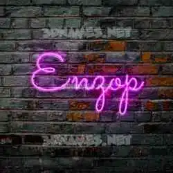 enzop in Pink Neon style - 3D name wallpaper