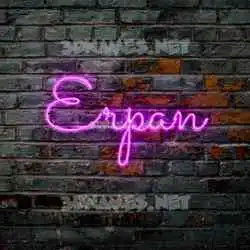 erpan in Pink Neon style - 3D name wallpaper