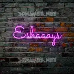 eshaaays in Pink Neon style - 3D name wallpaper