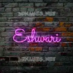 eshwari in Pink Neon style - 3D name wallpaper