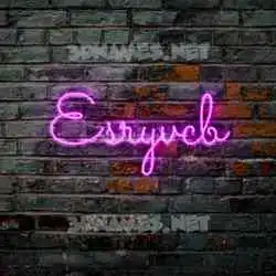 esryvcb in Pink Neon style - 3D name wallpaper