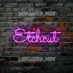 etchcut in Pink Neon style - 3D name wallpaper