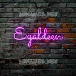 ezaldeen in Pink Neon style - 3D name wallpaper