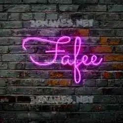 fafee in Pink Neon style - 3D name wallpaper