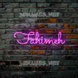 fahimeh in Pink Neon style - 3D name wallpaper