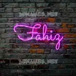 fahiz in Pink Neon style - 3D name wallpaper