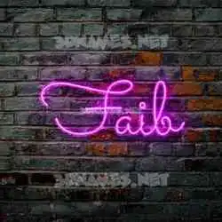 faib in Pink Neon style - 3D name wallpaper