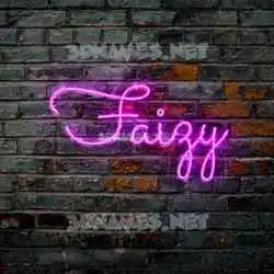 faizy in Pink Neon style - 3D name wallpaper