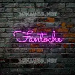 fantoche in Pink Neon style - 3D name wallpaper