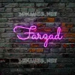 farzad in Pink Neon style - 3D name wallpaper