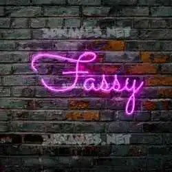 fassy in Pink Neon style - 3D name wallpaper