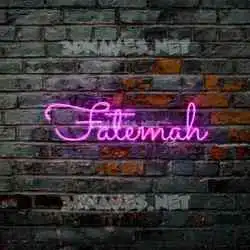 fatemah in Pink Neon style - 3D name wallpaper