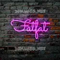 fatfat in Pink Neon style - 3D name wallpaper