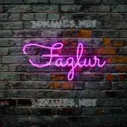 fazlur in Pink Neon style - 3D name wallpaper