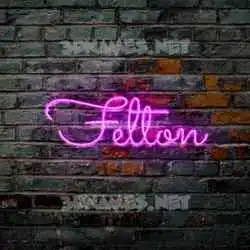 felton in Pink Neon style - 3D name wallpaper