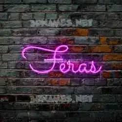 feras in Pink Neon style - 3D name wallpaper