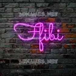 ffibi in Pink Neon style - 3D name wallpaper