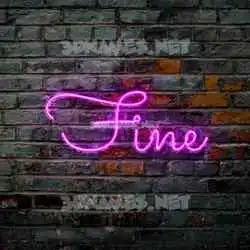 fine in Pink Neon style - 3D name wallpaper