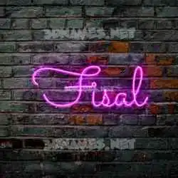 fisal in Pink Neon style - 3D name wallpaper