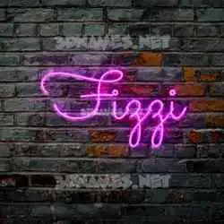 fizzi in Pink Neon style - 3D name wallpaper