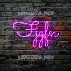 fjgfn in Pink Neon style - 3D name wallpaper