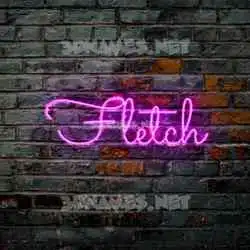 fletch in Pink Neon style - 3D name wallpaper