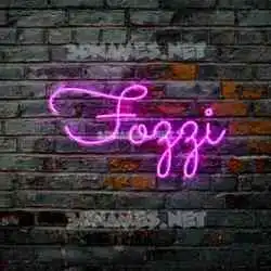 fozzi in Pink Neon style - 3D name wallpaper