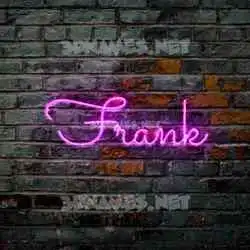 frank in Pink Neon style - 3D name wallpaper