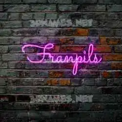 franpils in Pink Neon style - 3D name wallpaper