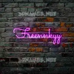 freennkyy in Pink Neon style - 3D name wallpaper