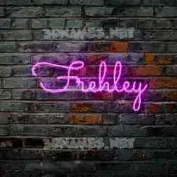 frehley in Pink Neon style - 3D name wallpaper