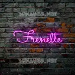 frenette in Pink Neon style - 3D name wallpaper