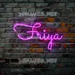 friya in Pink Neon style - 3D name wallpaper