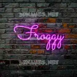 froggy in Pink Neon style - 3D name wallpaper